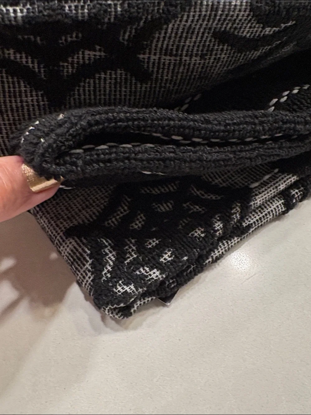 Rachel Zoe Black and White Spiderweb Kitchen Towel Set of Three for Halloween